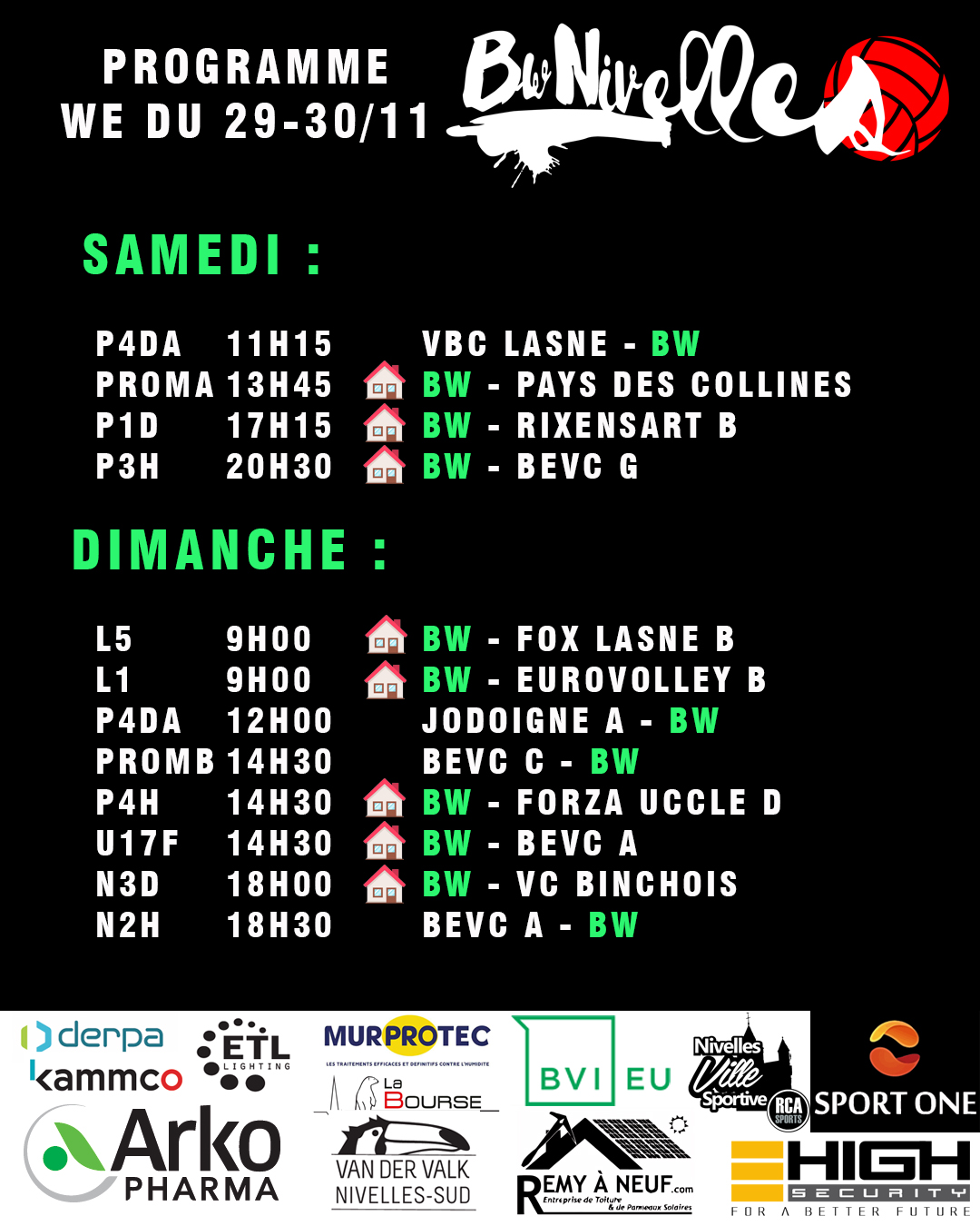 Annonce des matchs