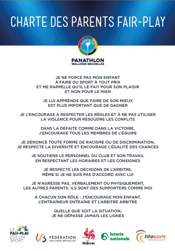 Charte fair-play des parents